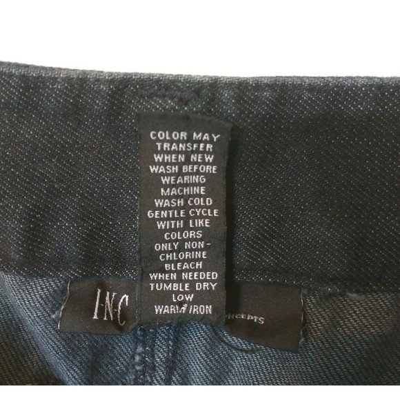 INC International Concepts Women's Flared Leg Jeans Size 14 Navy Dark Wash Denim - Picture 7 of 11